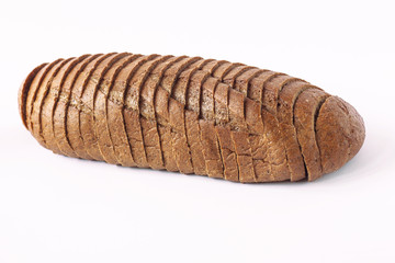loaf of bread isolated on white background