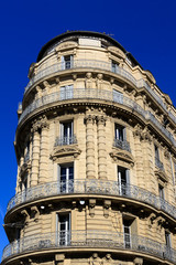 Fototapeta na wymiar Buiding with balconies in France