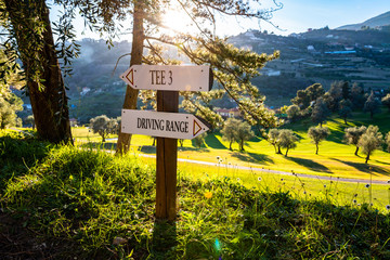 Driving Range indication sign