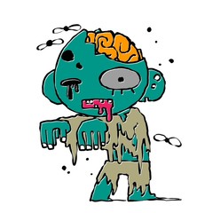 ゾンビ, キャラクター, 怖い, おばけ, ハロウィン, ホラー