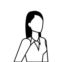 Isolated avatar woman vector design