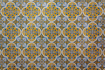 Portuguese tiles background, pattern.