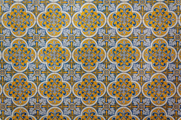 Portuguese tiles background, pattern.