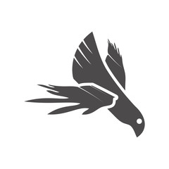 Eagle icon in flat style.Vector illustration.