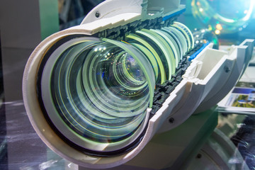 Lens camera, lens in cross-sectional structure of the optical technology.
