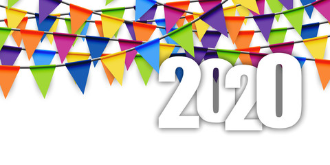 garlands background New Year 2020