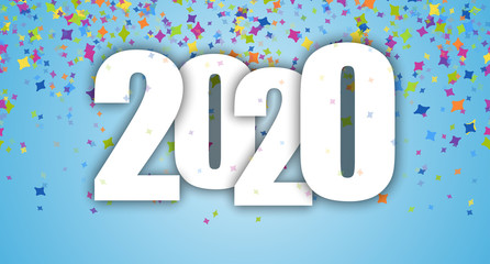 confetti New Year party 2020 background