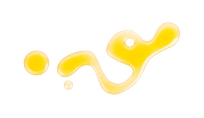 Sweet honey drop isolated on white background