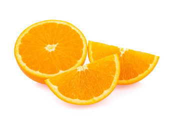 fresh orange isolated on white background