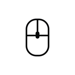 computer mouse  - black vector icon line style