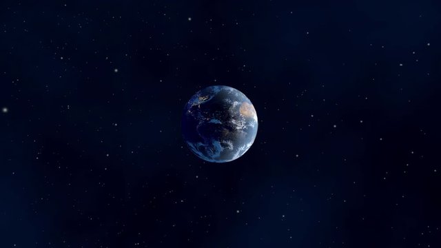 Animation of Planet earth as seen from space. Elements of this media furnished by NASA.