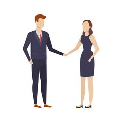 Businessman and businesswoman avatar design