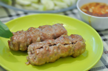 pork sausage or Vietnamese pork sausage