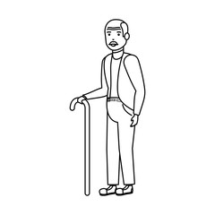 Grandfather cartoon vector design