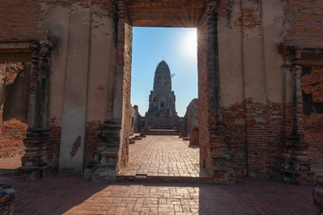 Wat Ratchaburana was built following Khmer design concepts. .Its design resembles the early mountain temples of Angkor.. The monastery faces East.Wat Ratchaburana is in the Ayutthaya Historical Park.