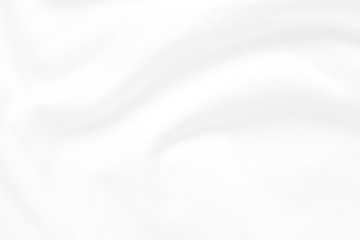 White cloth background abstract. Fabric is wrinkled and sofe wave. Material are used in textile assembly.