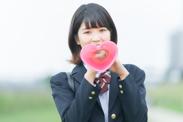 応援する女子高生
