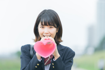 応援する女子高生