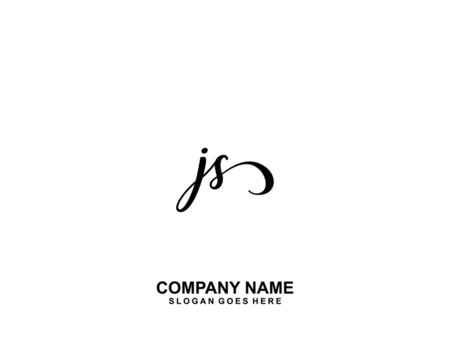 JS Initial handwriting logo vector