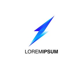 Lightning bolt logo vector illustration.