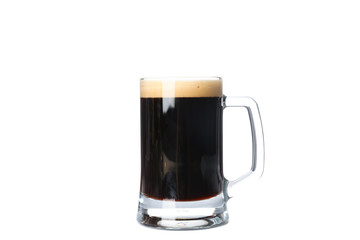 Glass of beer isolated on white background