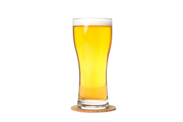 Glass of beer isolated on white background