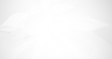 White smooth abstract architectural background. 3D illustration and rendering