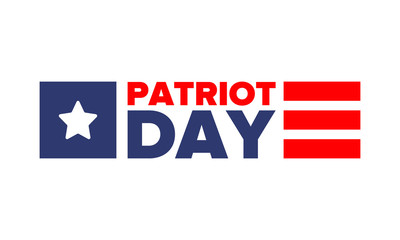 Patriot Day in United States. Celebrate annual in September 11. We will never forget. We remember. Memory day. Patriotic american elements. Poster, card, banner and background. Vector illustration