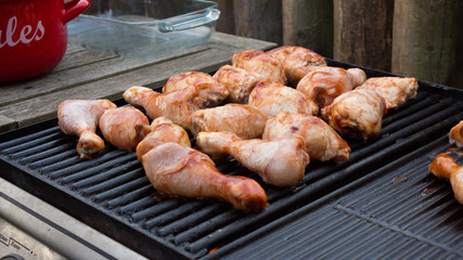 Chicken On A Barbecue Grill Summer BBQ
