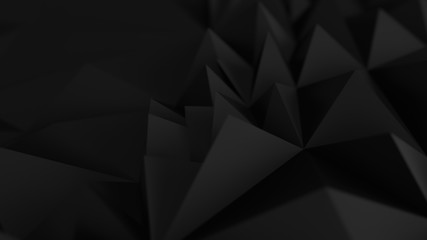 Low poly Black abstract backround