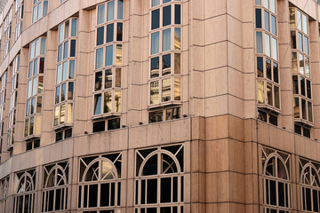 Modern building facade detail Vienna Austria