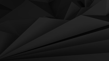 Obraz premium Low poly Black abstract backround