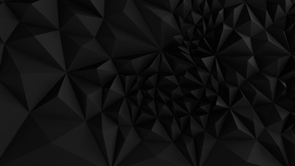 Fototapeta premium Low poly Black abstract backround