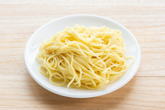 湯がいた中華麺