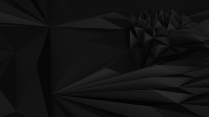 Low poly Black abstract backround