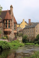 Naklejka premium Well Court, Dean Village, Edinburgh, Scotland