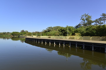 Fototapeta na wymiar A beautiful view of Deck Sul Park in Brasilia, Brazil