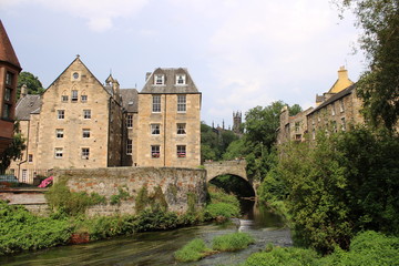 Fototapeta na wymiar Bridge, Dean Village, Edinburgh, Scotland