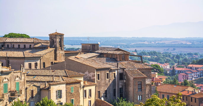 Medieval Italian city on Montefiascone mountain