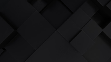 Fototapeta na wymiar Abstract black cubes background. Concept data technolog