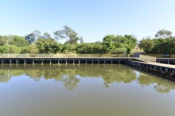 Fototapeta premium A beautiful view of Deck Sul Park in Brasilia, Brazil