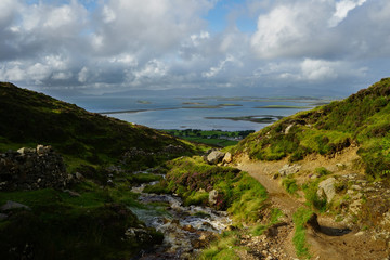 Perfect view from Croagh Patrick hike, Wild Atlantic Way, Mayo, Ireland
