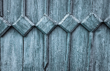 old turquoise wooden fence texture