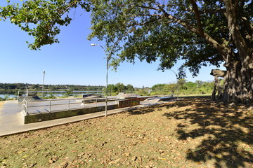 Fototapeta na wymiar A beautiful view of Deck Sul Park in Brasilia, Brazil.