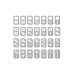 Domino full set on white background