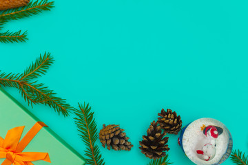 Christmas background. paraphernalia of the holiday