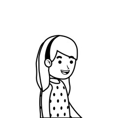 Isolated girl cartoon design