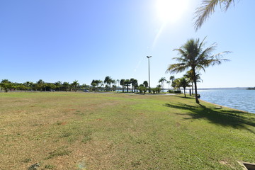 A beautiful view of Brasilia Park in the city (Pontão do Lago).