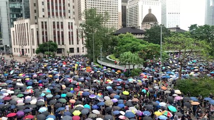  protest in central/admiralty . hong kong in september 5, 2019