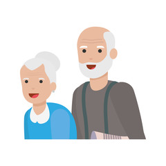 Grandmother and grandfather cartoon vector design